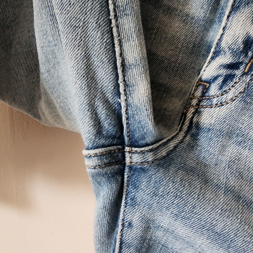 Kancan Bootcut Jeans Distressed High Rise Super Flare Fringe Raw Hem 25 - Picture 10 of 12